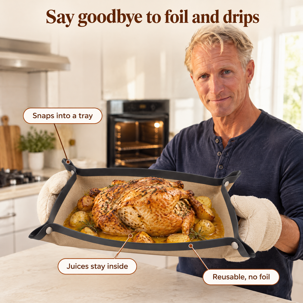 Silicone Baking Mat That Snaps Into a Tray